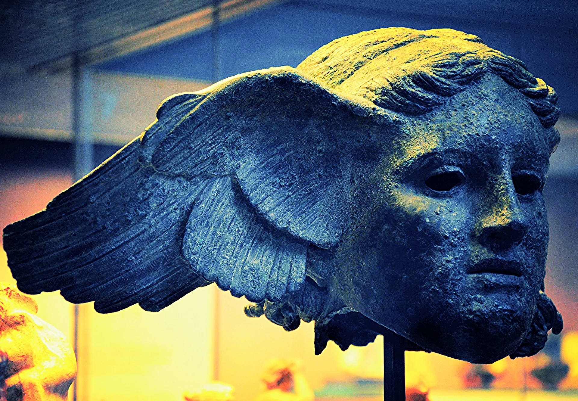 Bronze head of Hypnos